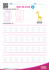 Write lowercase letter "g"
